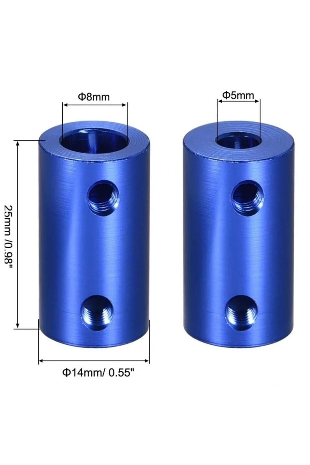 5x8mm Sabit Kaplin Şaft 3D Printer Yazıcı