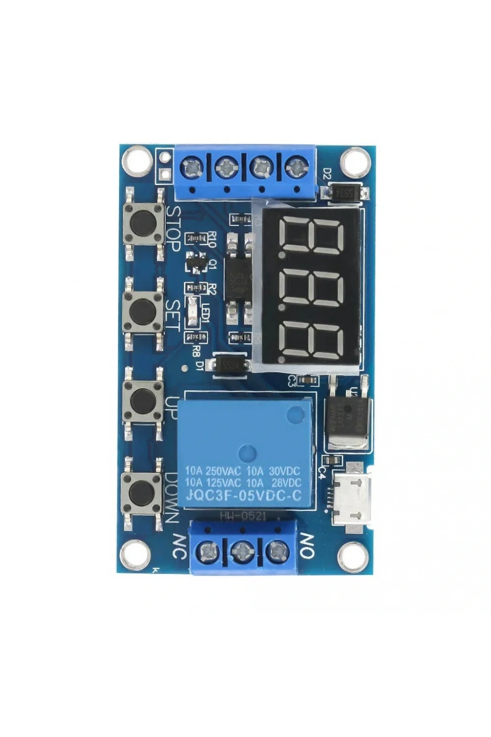 6-30V Zaman Ayarlı Röleli Modül Röle Kartı Micro USB Girişli