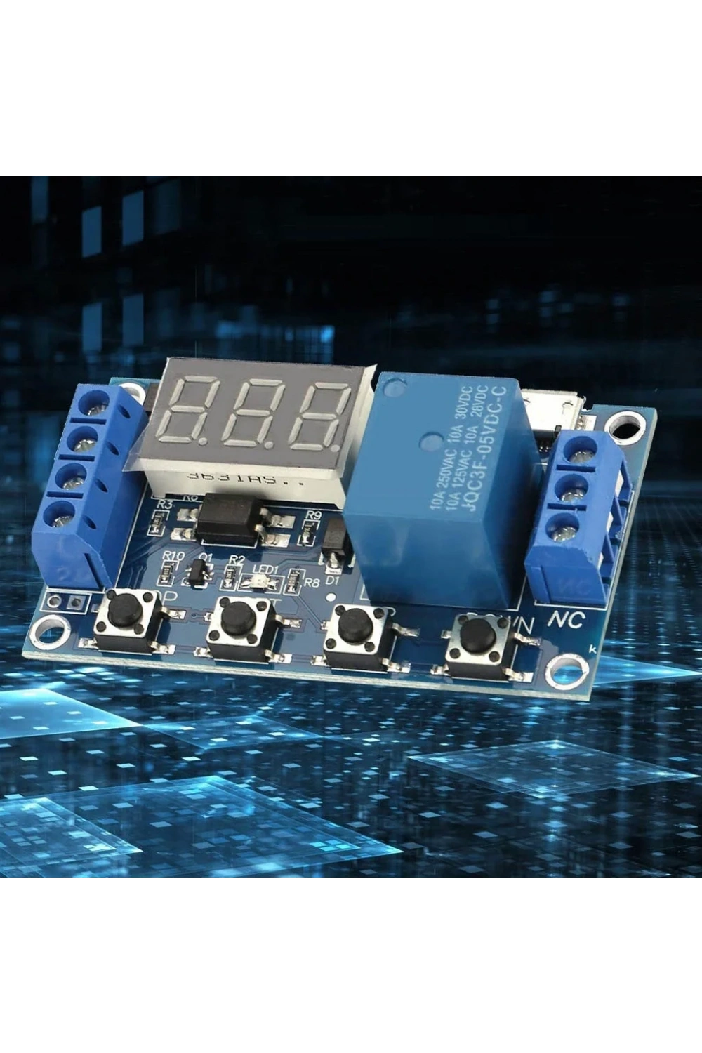 6-30V Zaman Ayarlı Röleli Modül Röle Kartı Micro USB Girişli