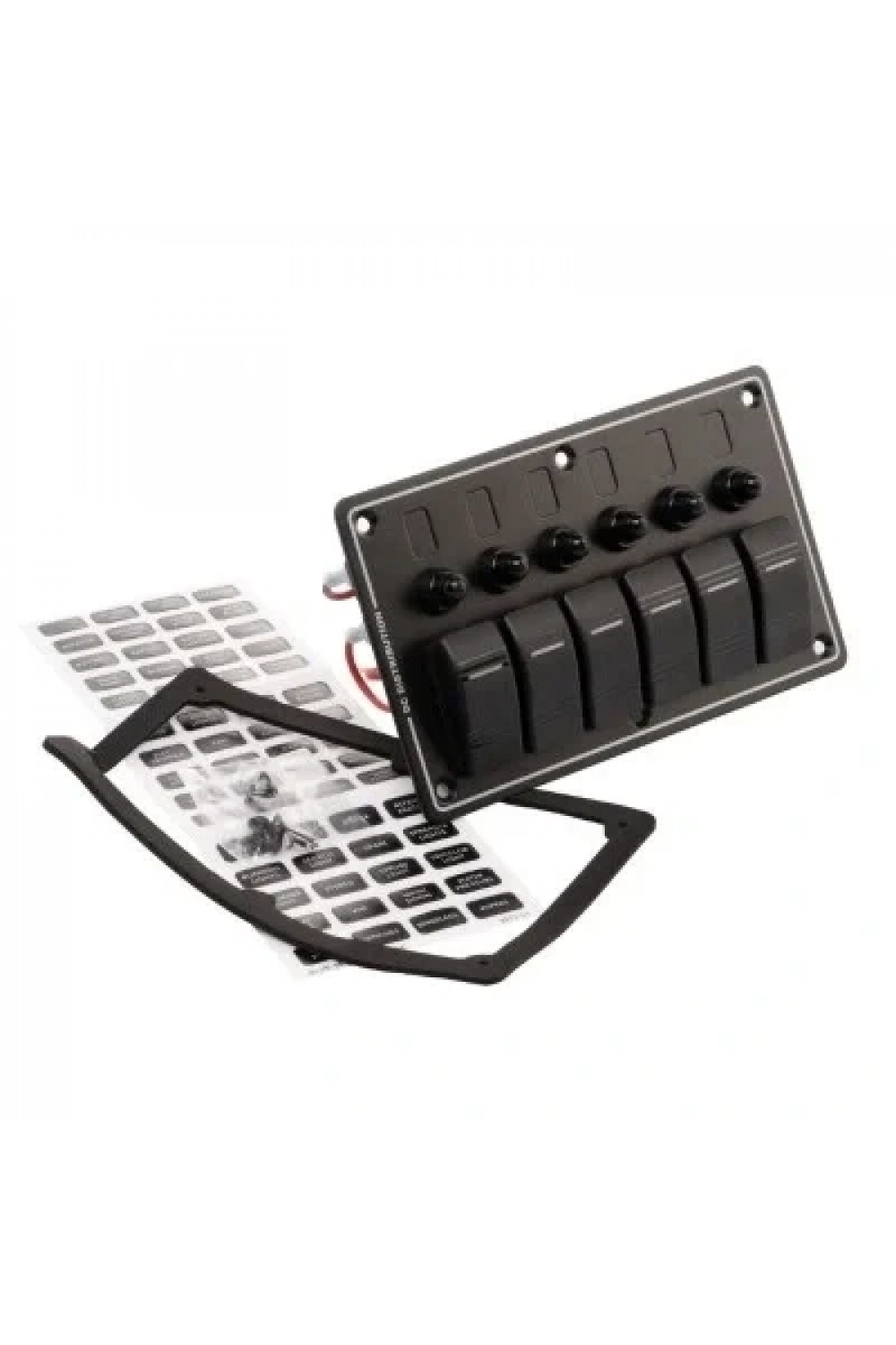 6lı ON-OFF Kırmızı Işıklı Anahtar Switch Panel - Aşırı Akım Korumalı
