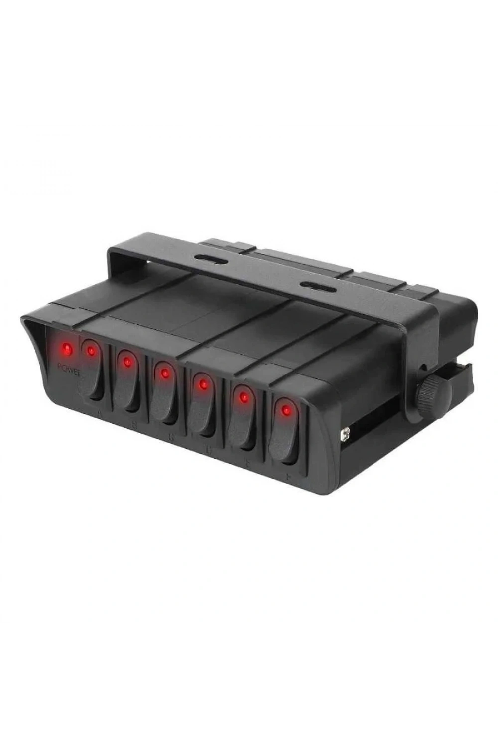 6lı ON-OFF Nokta Işıklı Anahtar Metal Kutulu 12V-24V 20A