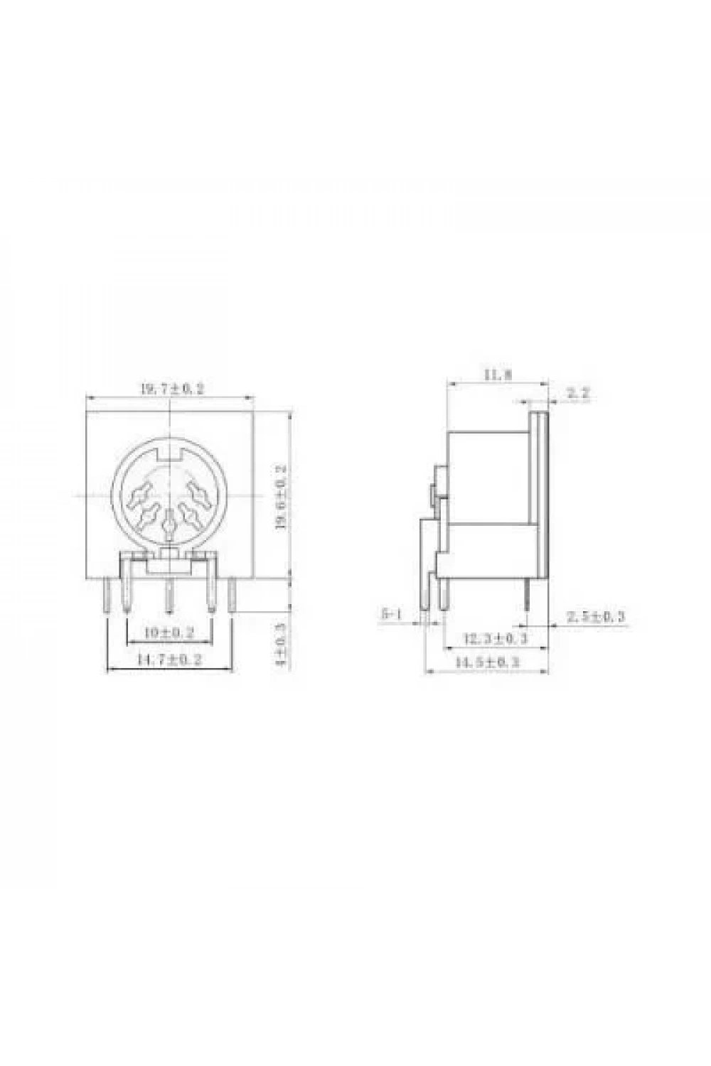 6 Pin Dişi DIN Konnektör - Panel Tipi