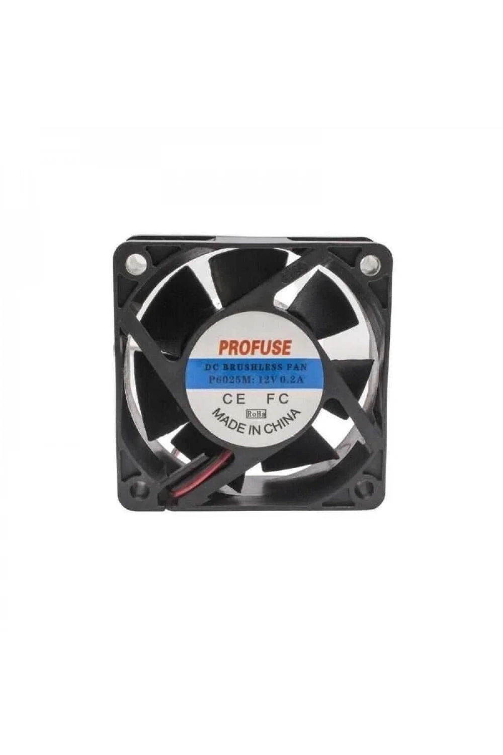 60x60x25mm 12V 0.20A Fan 2 Kablolu