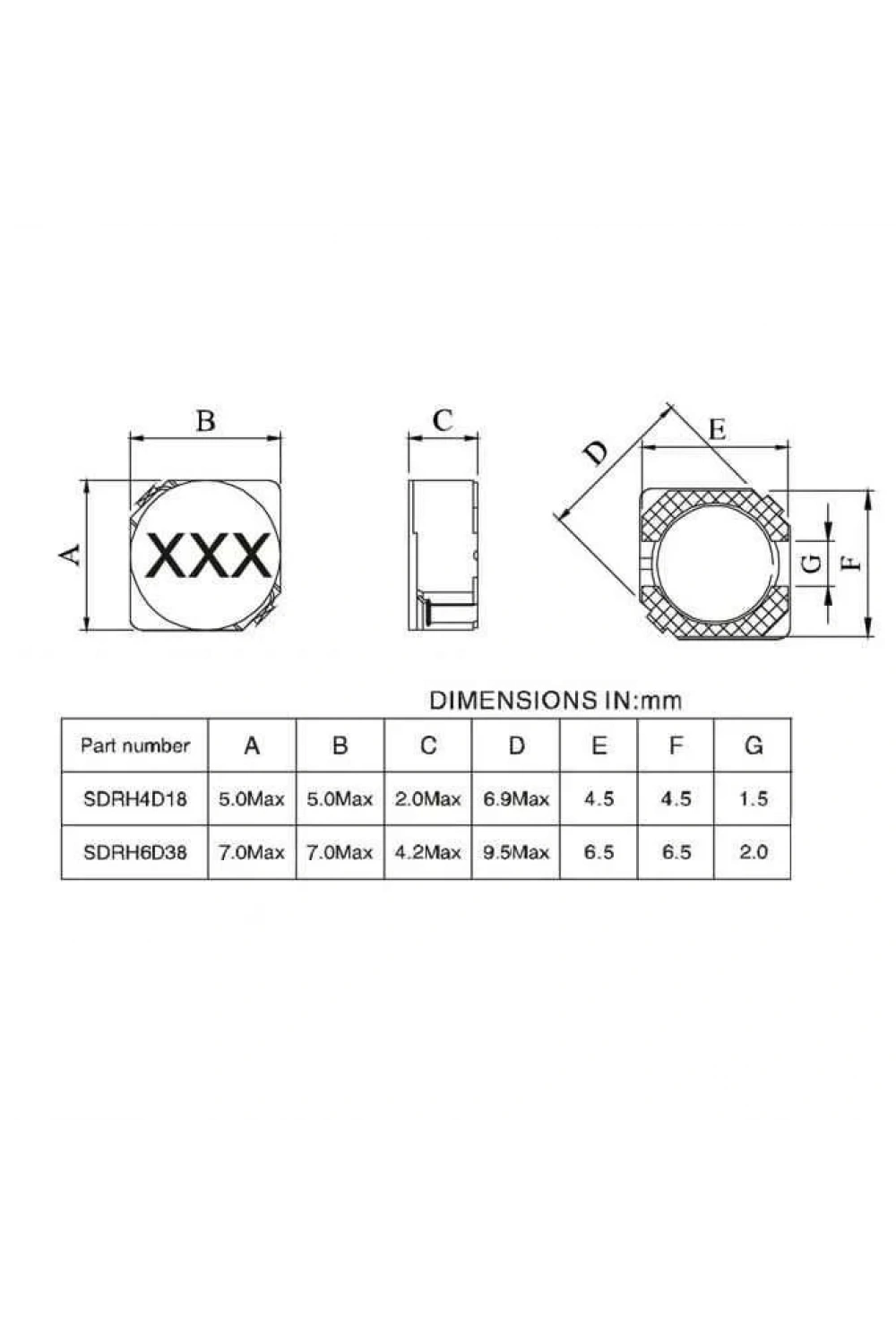 6D38 470UH SMD Bobin