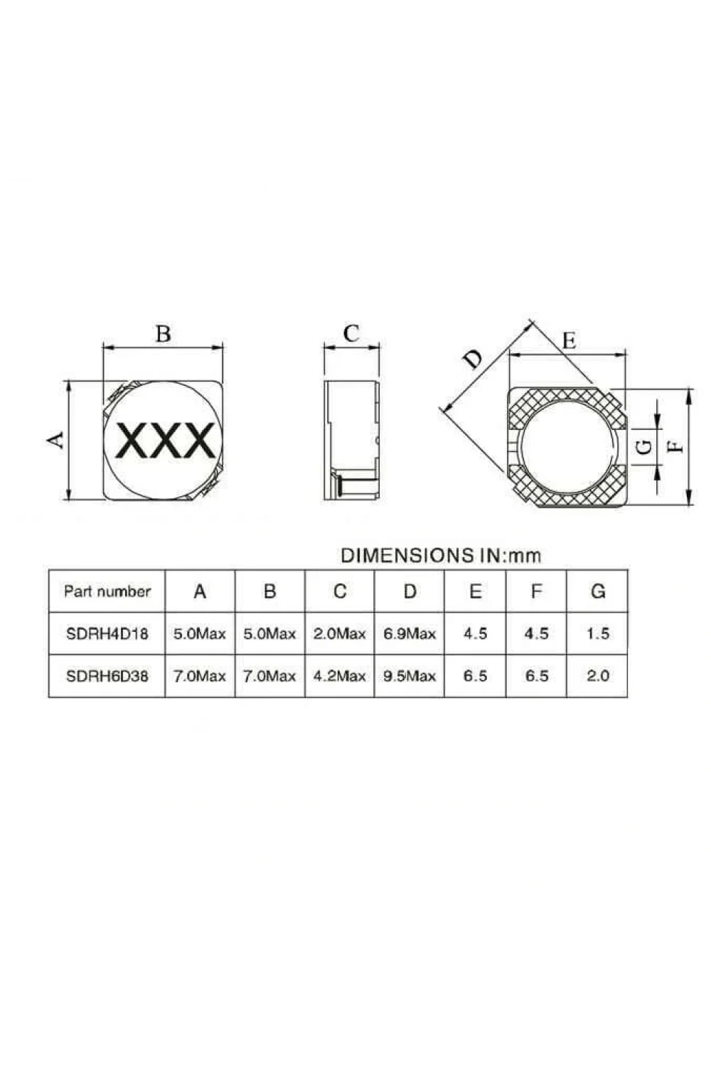 6D38 47UH SMD Bobin