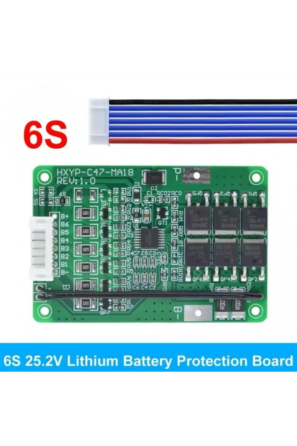 6S 20A BMS 25.2V 18650 Lityum Pil Şarj Koruma Devresi Termistörlü