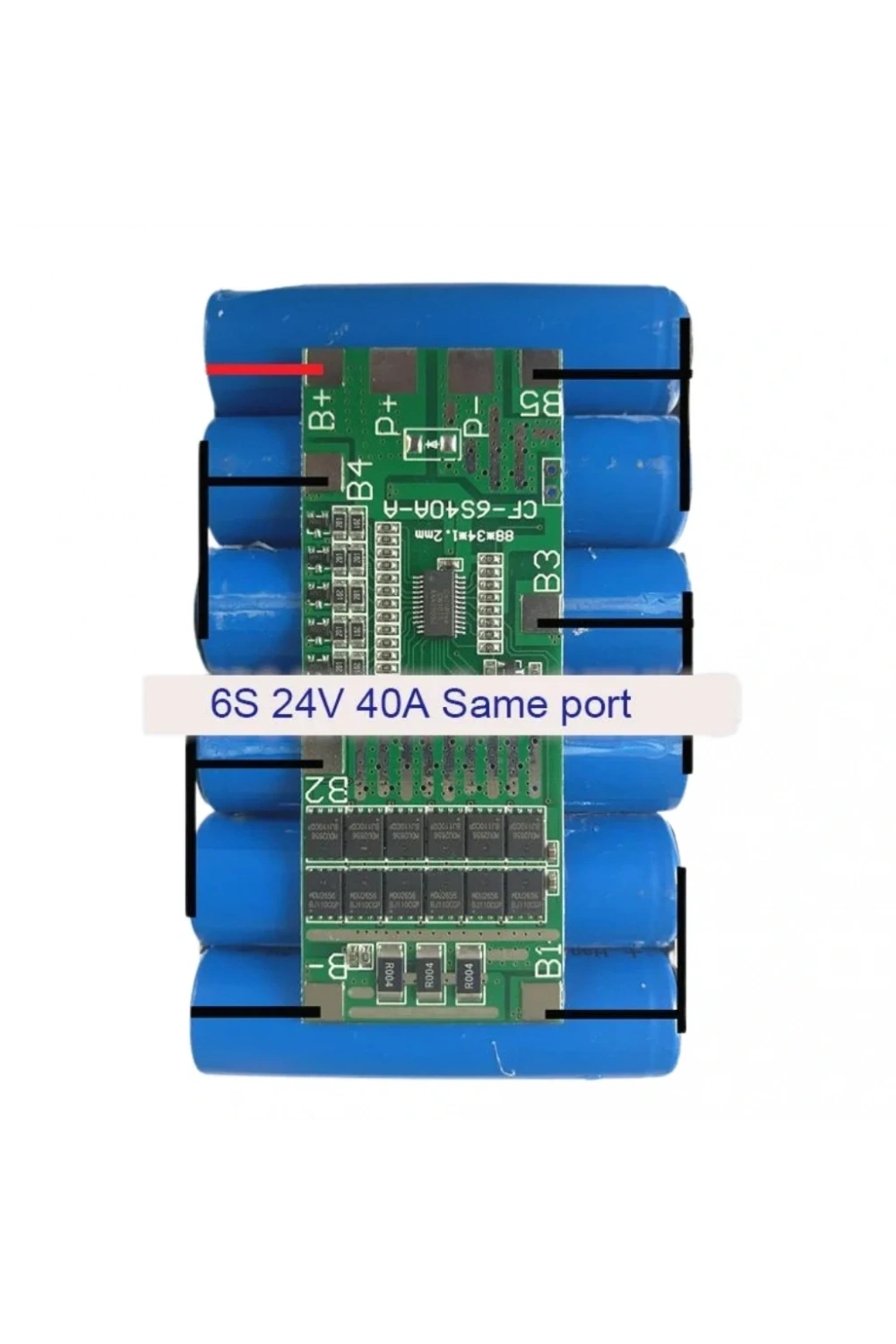 6S 40A BMS 24V 18650 Lityum Pil Şarj Koruma Devresi Balanslı