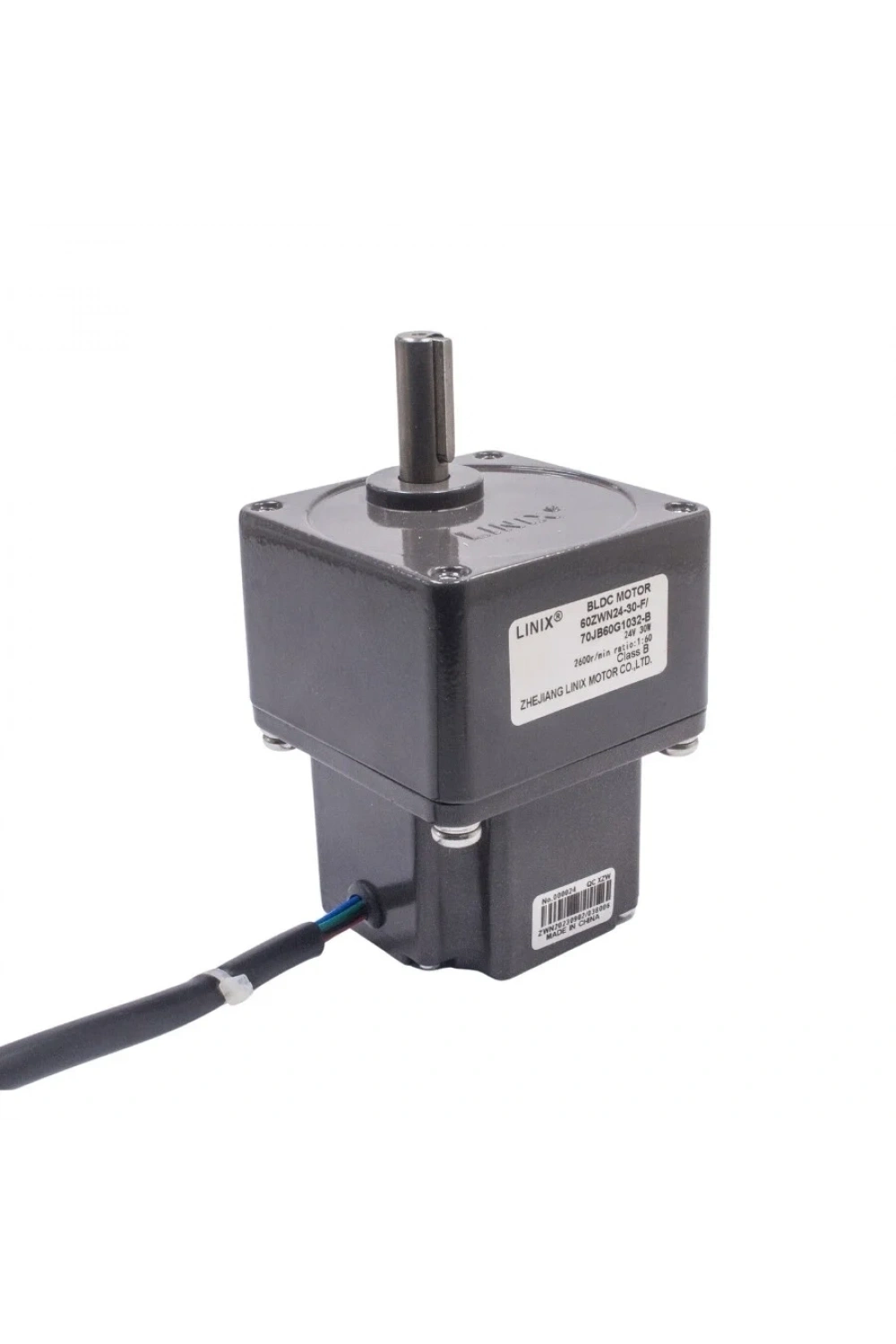 70JB60G1032 24V 30W 43RPM Redüktörlü Brushless DC Motor