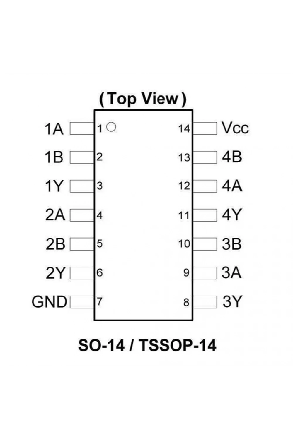 74HC02 Invertör ve Kapı Entegresi Dip-14