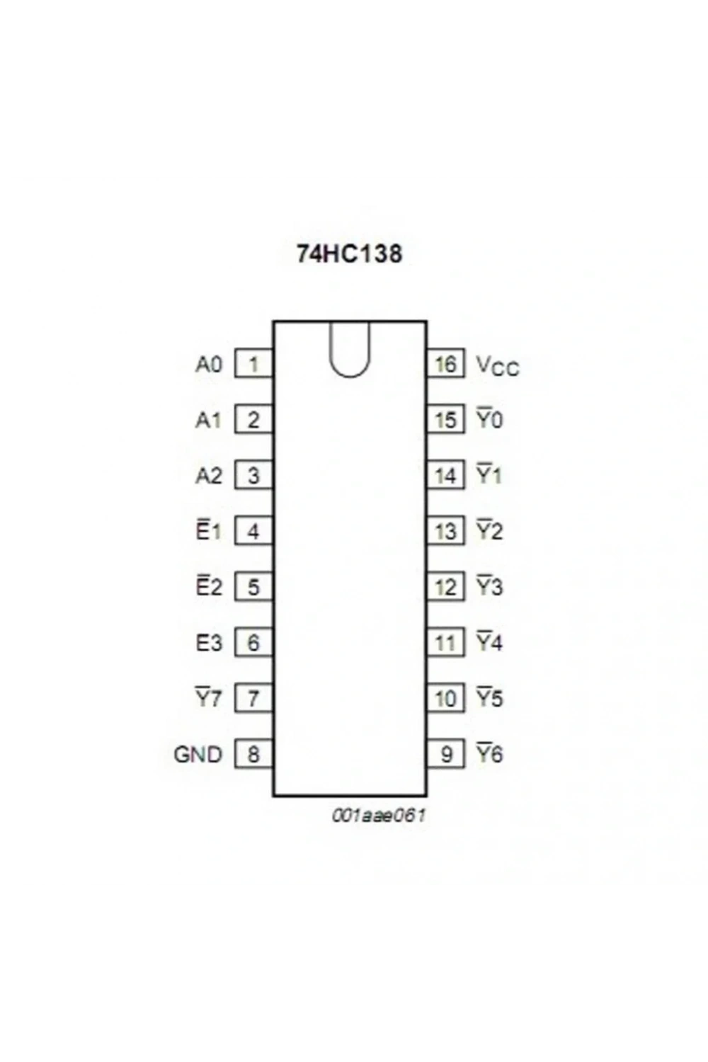 74HC138 Decoder / Demultiplexer Entegresi Dip-16