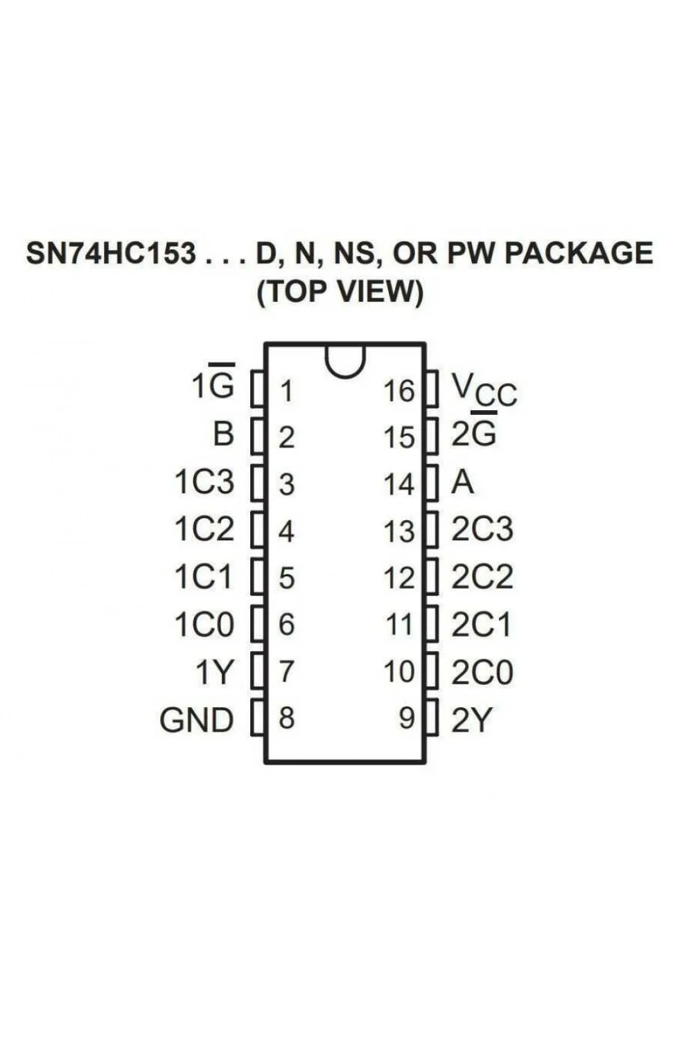 74HC153 DIP16 Entegre