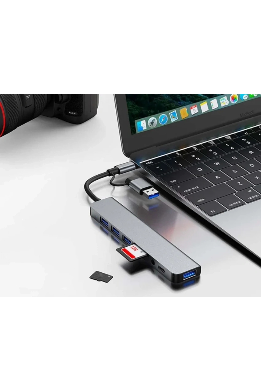 8 Girişli USB Hub Çoklayıcı Dönüştürücü PC Mac Laptop için