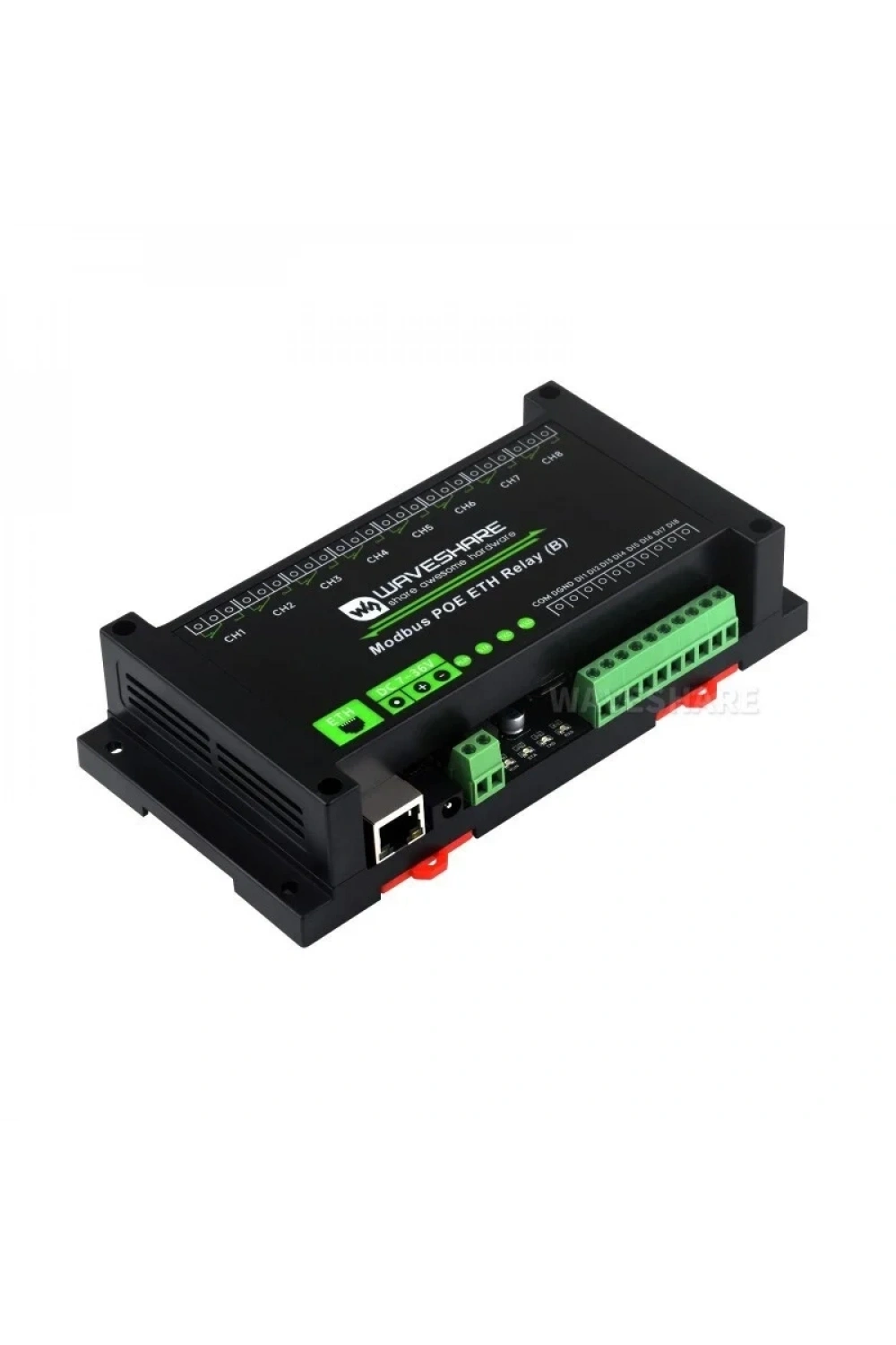 8 Kanallı Ethernet Röle Modülü (B) - Modbus RTU/Modbus TCP Protokolü- PoE Ethernet Port