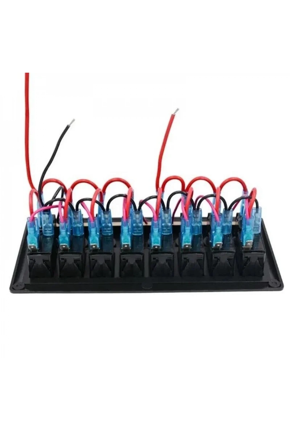 8li ON-OFF Kırmızı Işıklı Anahtar Switch Panel - Aşırı Akım Korumalı