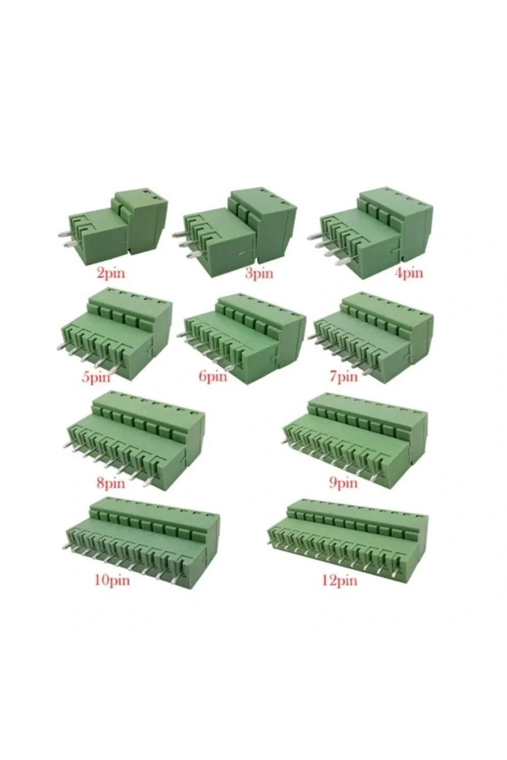 8 Pin 3.81mm Geçmeli 180C Takım Klemens