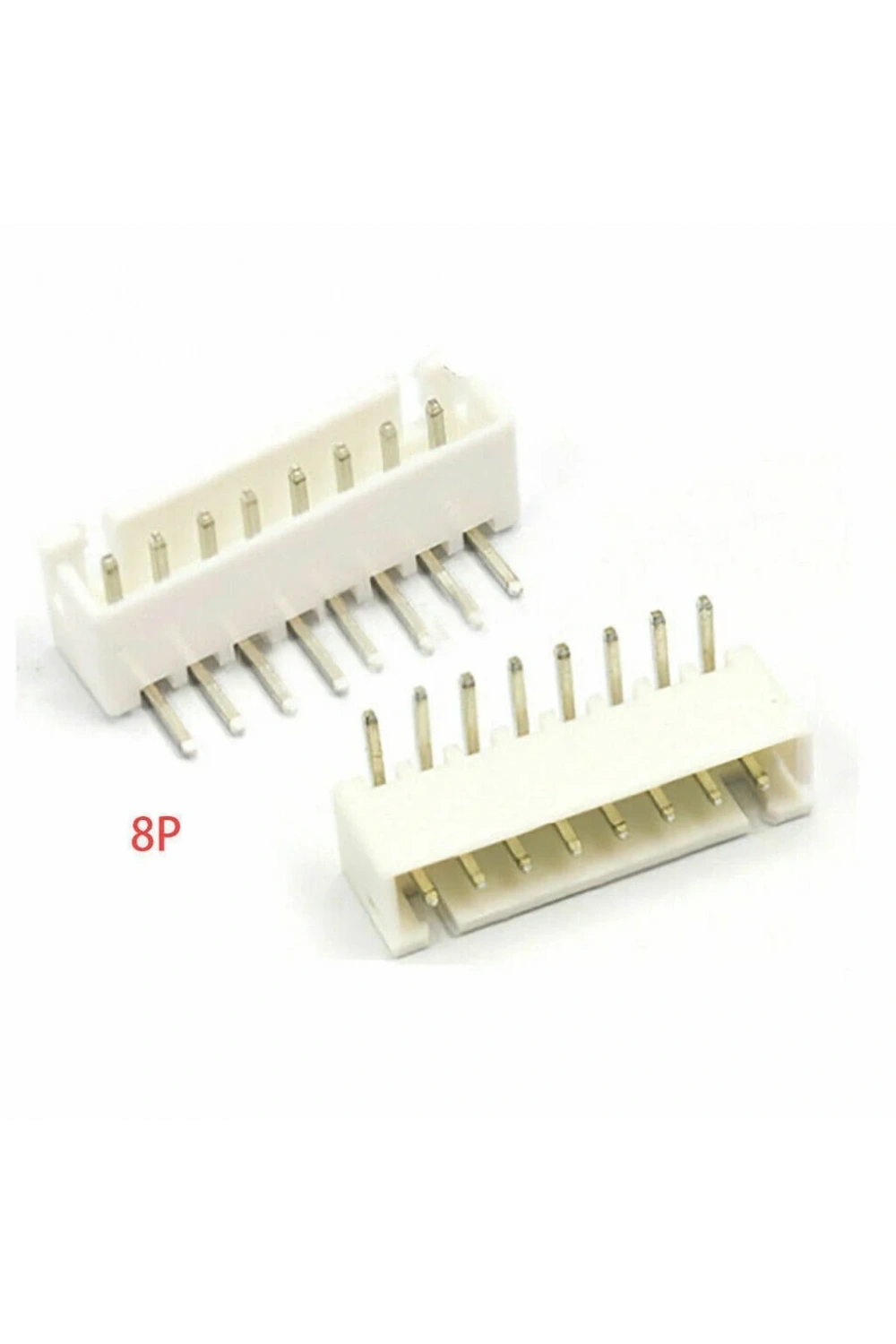 8 Pin JST-XH 2.54 Tunik Konnektör Erkek Eğik 90°