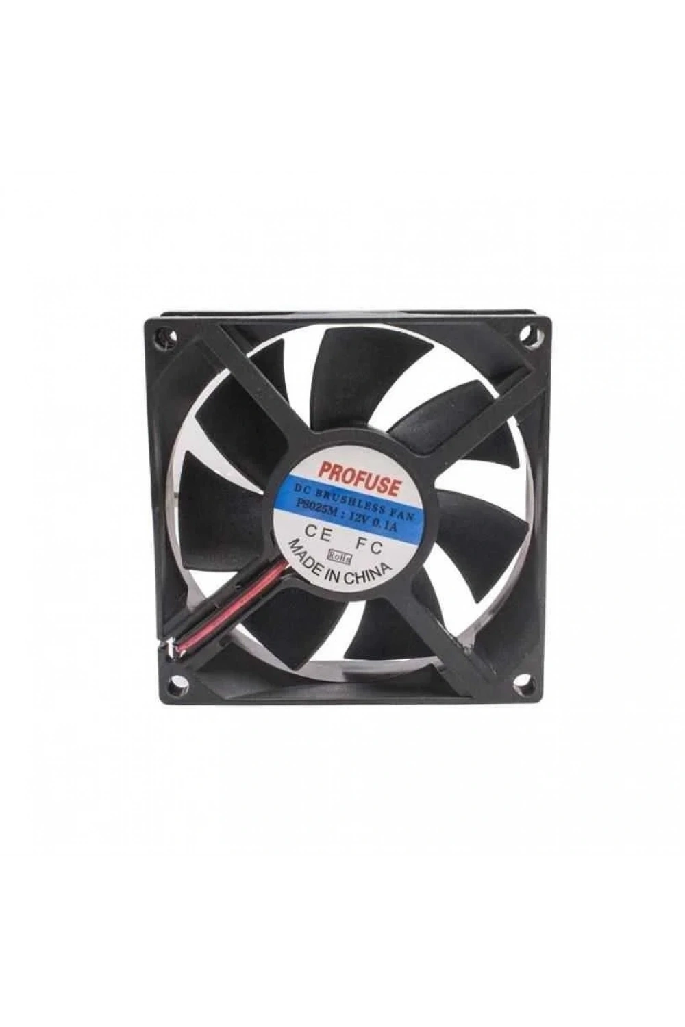 80x80x25mm 12V 0.10A Fan 2 Kablolu
