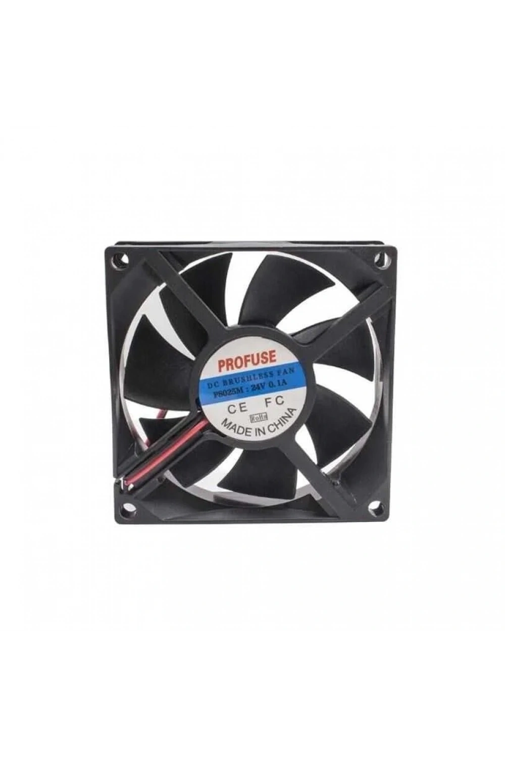 80x80x25mm 24V 0.10A Fan 2 Kablolu