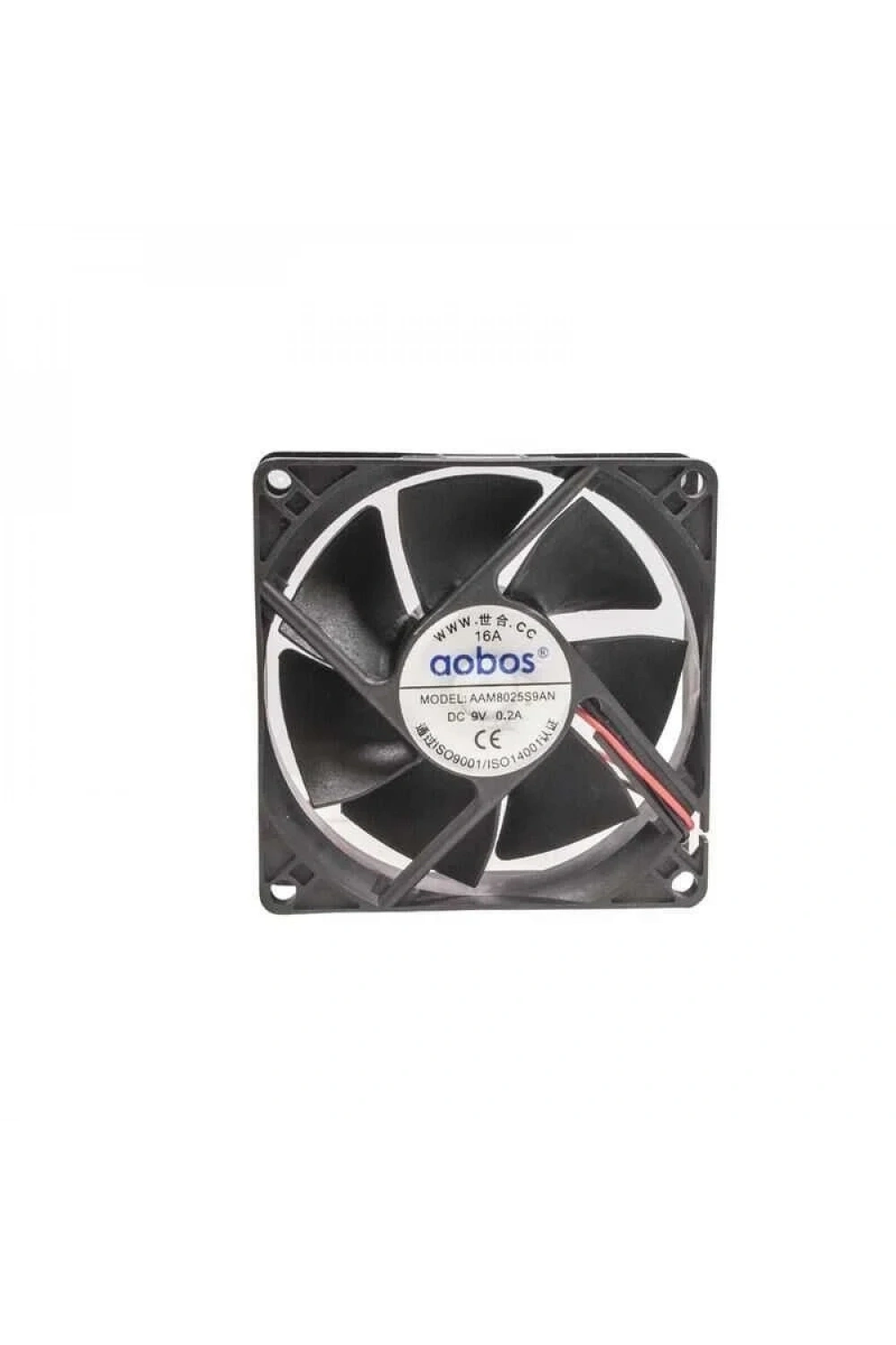 80x80x25mm 9V 0.2A Fan 2 Kablolu
