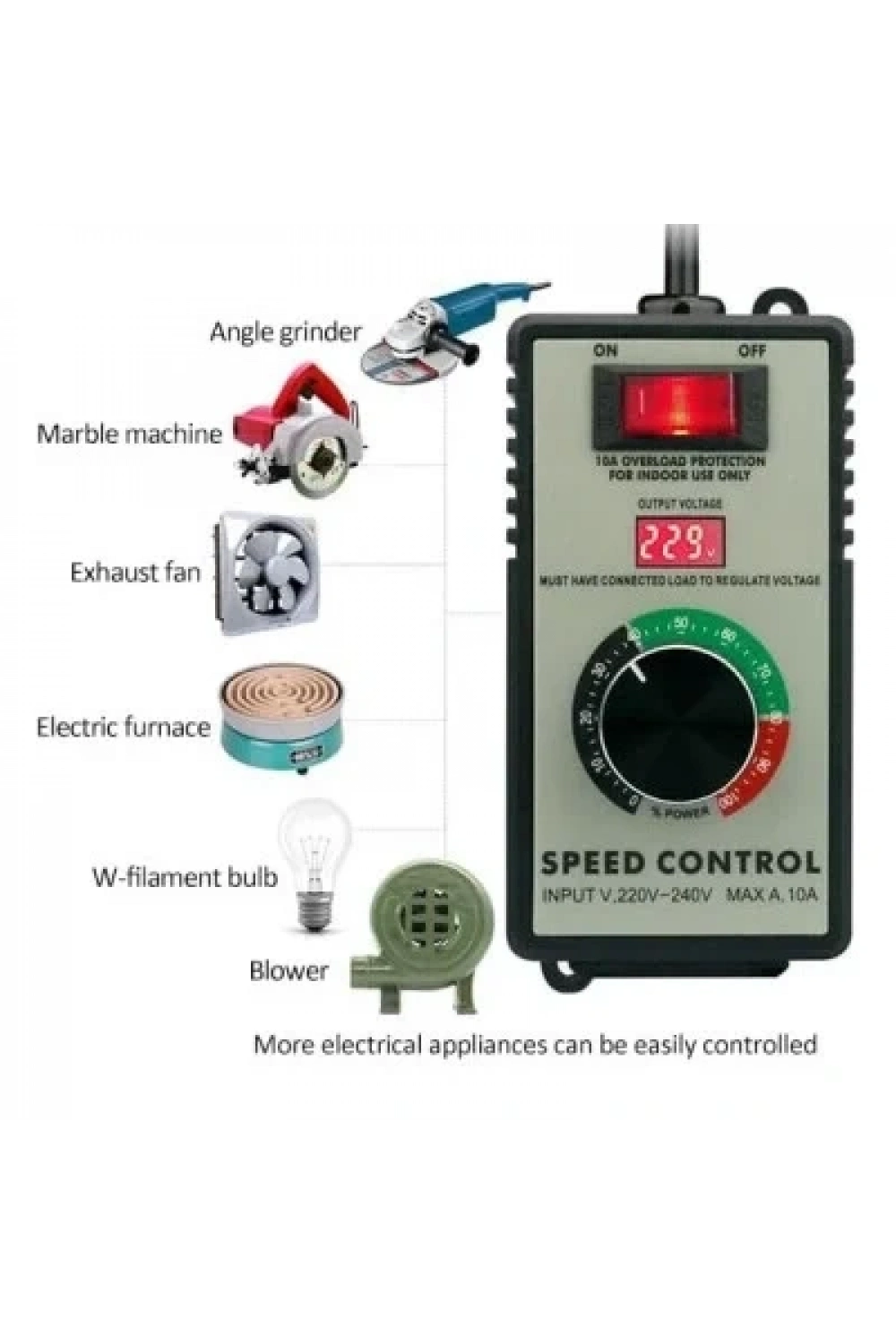 830A AC220V 4000W Motor Hız Kontrol Modülü