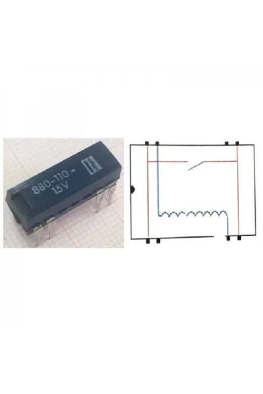 880-110-15V Reed Röle Tek Kontak N/O 15VDC 0.5A