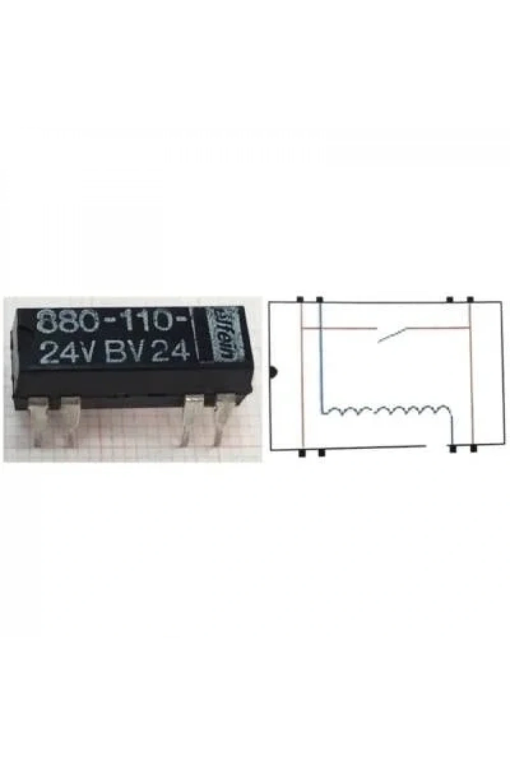 880-110-24V Reed Röle Tek Kontak N/O 24VDC 0.5A