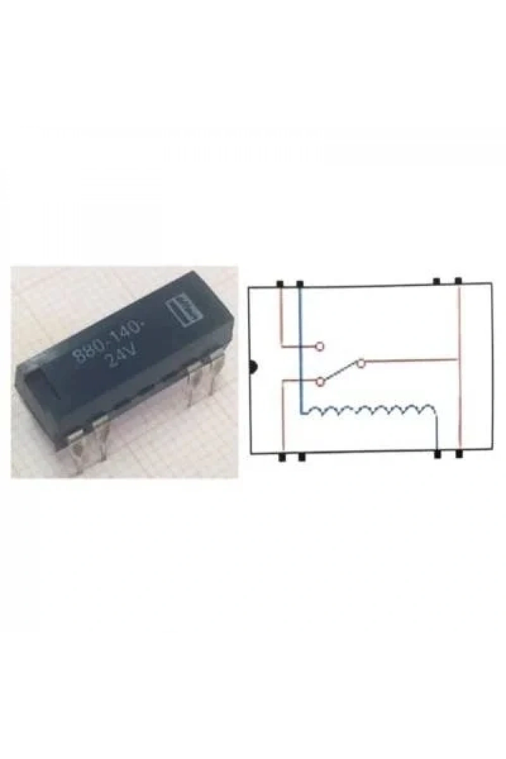 880-140-24V Reed Röle Tek Kontak C/O 24VDC 0.25A
