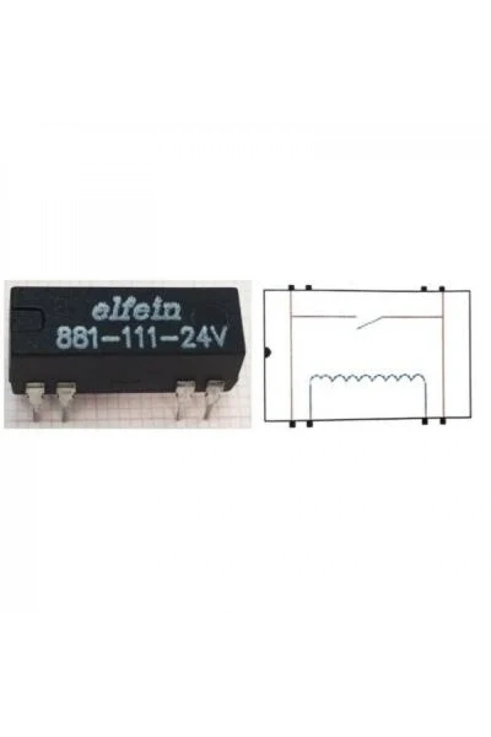 881-111 24V Reed Röle Tek Kontak N/O 24VDC 0.5A