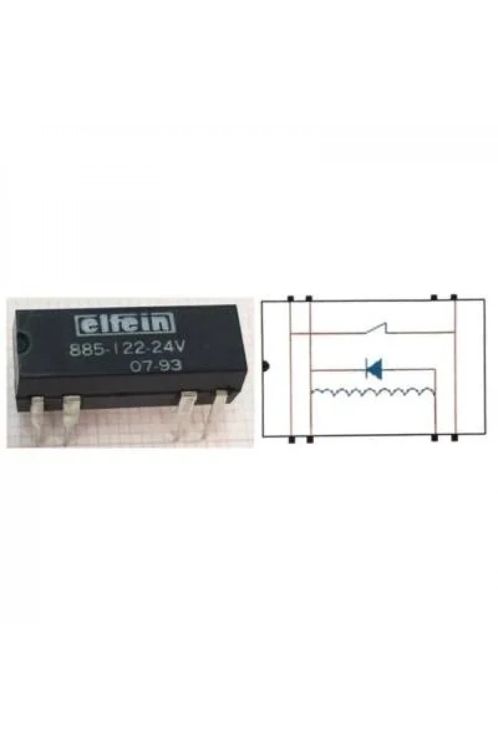 885-122-24V Reed Röle Tek Kontak N/C 24VDC 0.5A