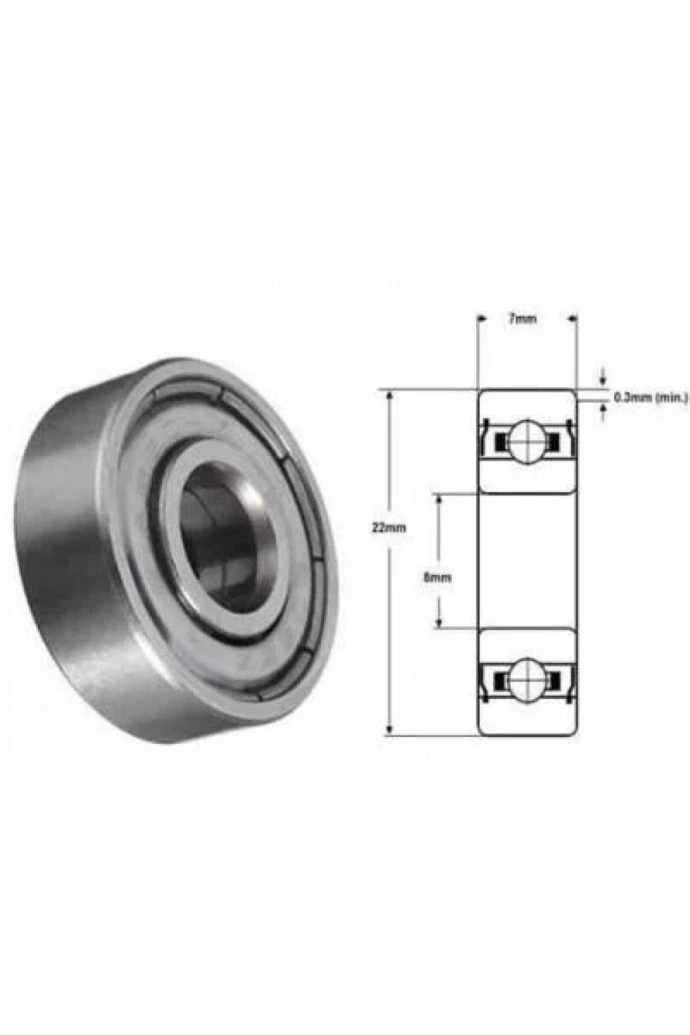 8mm Rulman 608zz