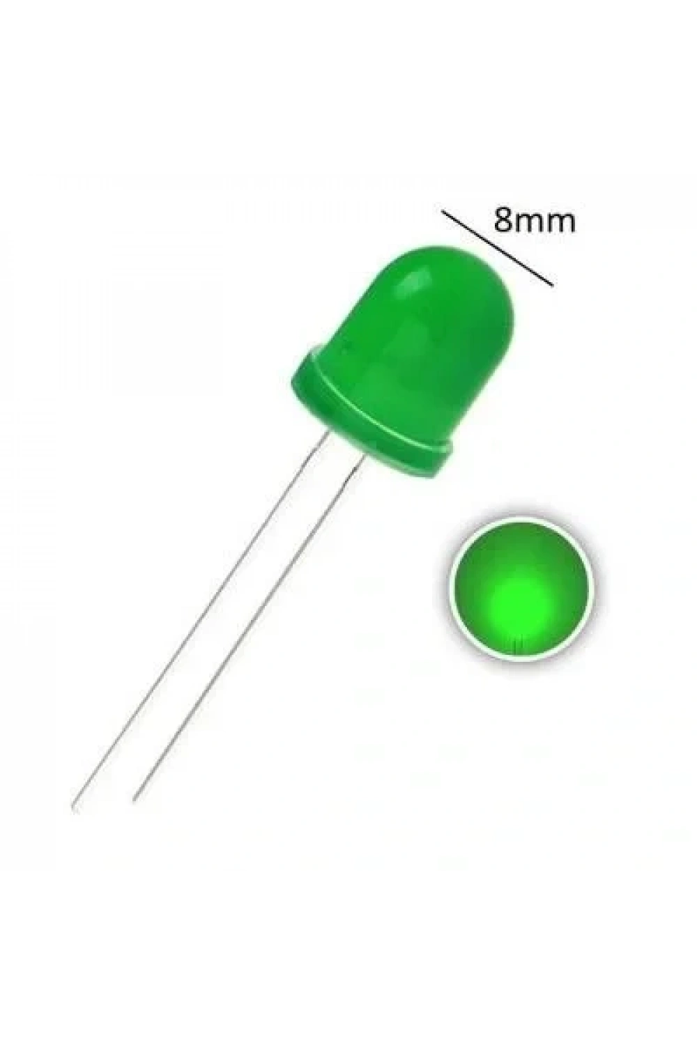 8mm Yeşil Led - 10 Adet
