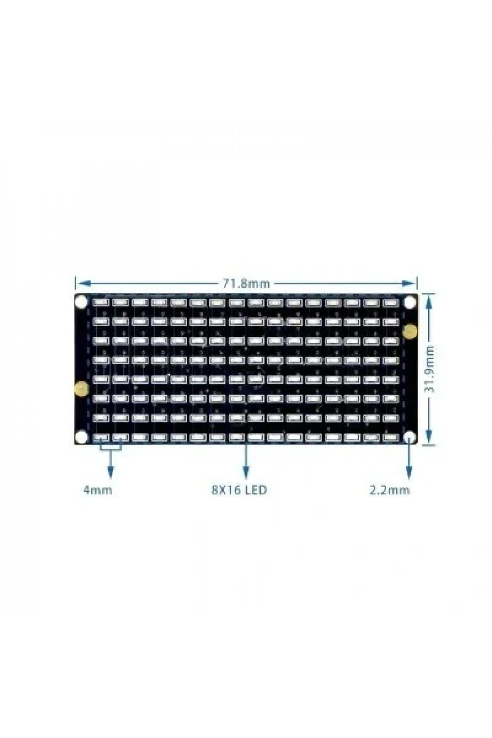 8x16 I2C Dot Matrix Led Modülü