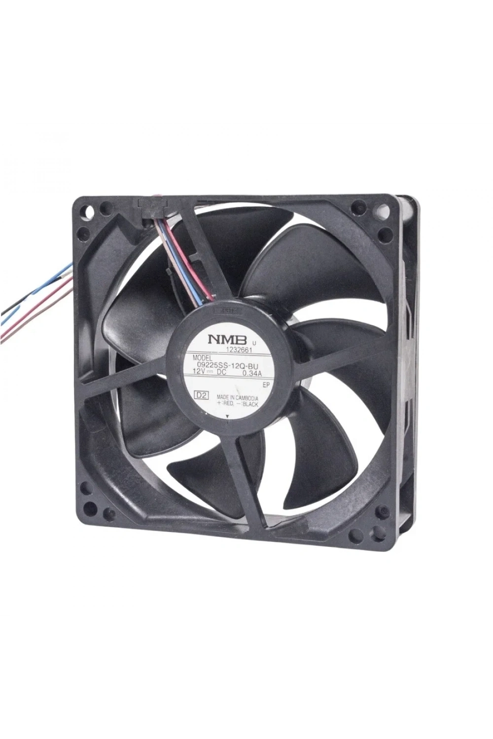 92x92x25mm 12V 0.34A Fan 4 Kablolu
