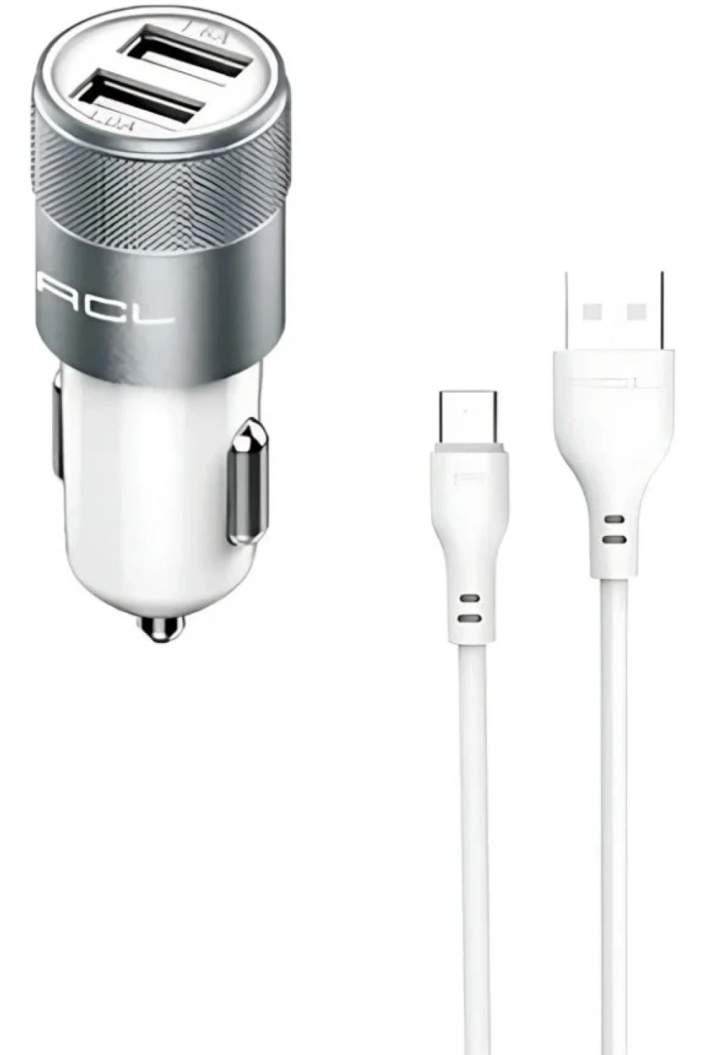 AC-06 2.1A 10 Watt 2xUSB 1mt Mikro Kablolu Araç Şarj Adaptörü