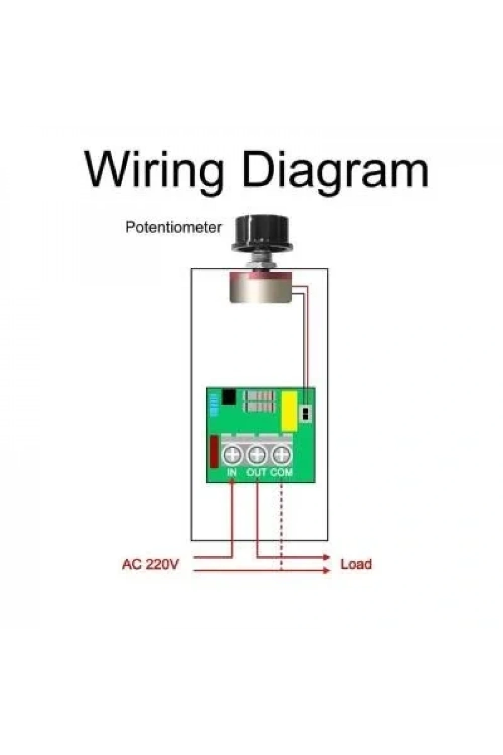 AC 220V 10000W Motor Dimmer Hız Kontrol Kartı