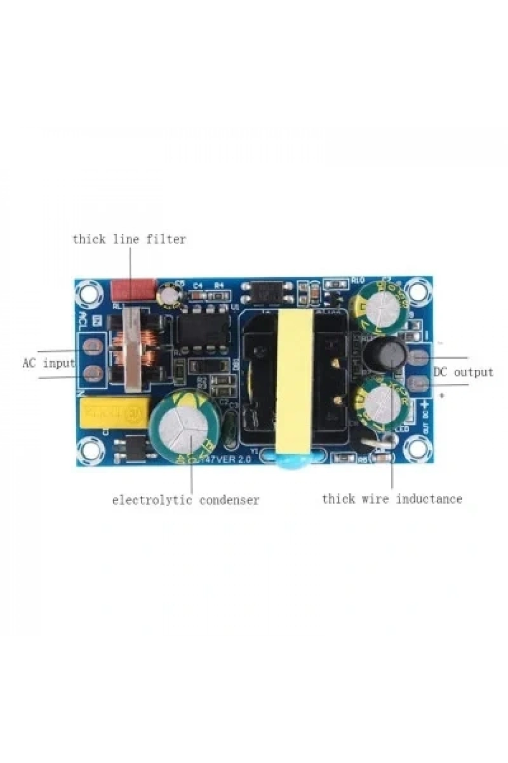 AC 220V - DC 12V 2A Dönüştürücü Adaptör Devresi