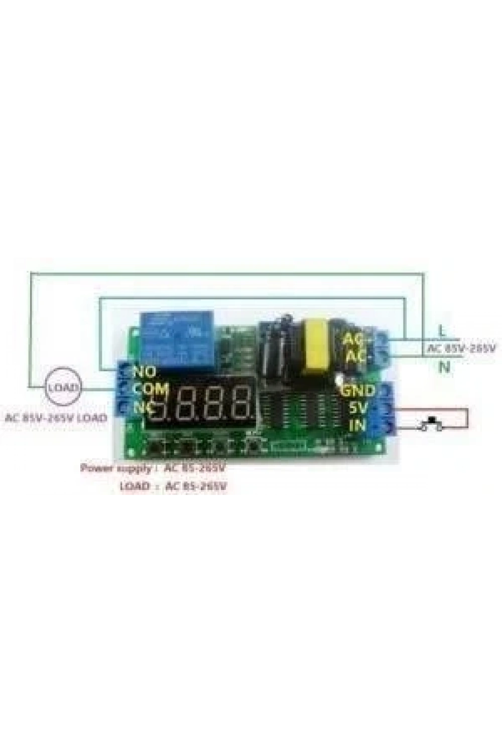 AC 220V Zaman Ayarlı Röle Modülü PLC Uyumlu IO23B0