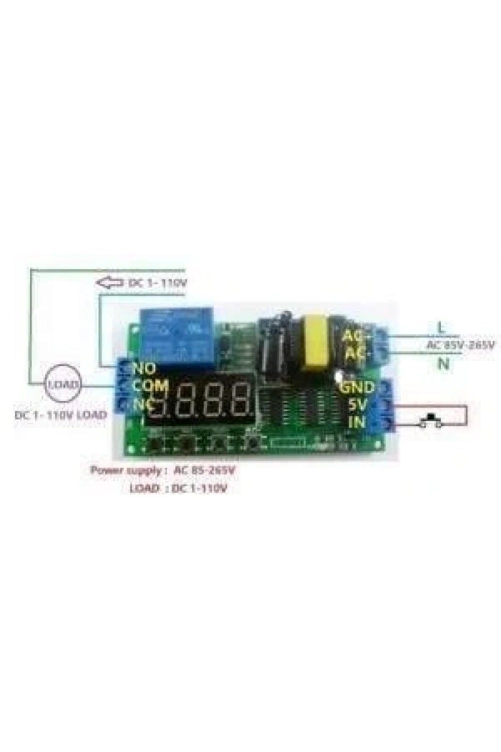 AC 220V Zaman Ayarlı Röle Modülü PLC Uyumlu IO23B0