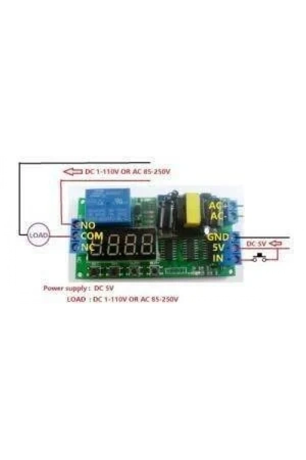 AC 220V Zaman Ayarlı Röle Modülü PLC Uyumlu IO23B0