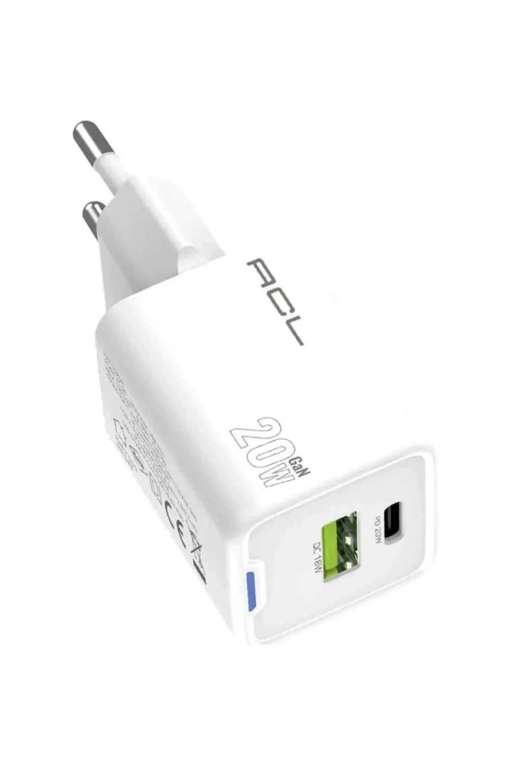 AC-97 20 Watt 1xUSB-A 1xUSB-C 1mt Type-C to Lightning Kablo Duvar Şarj Aleti