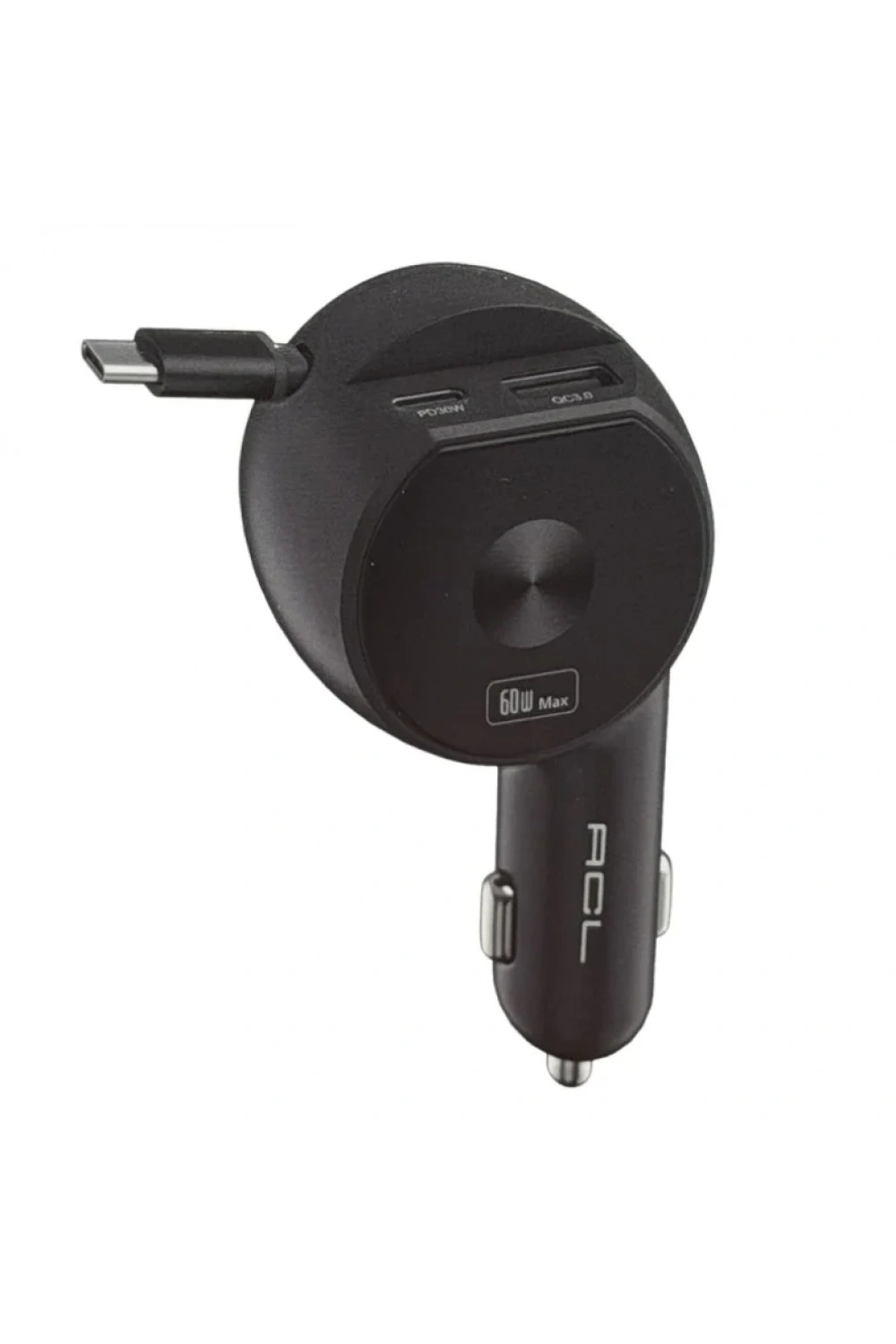 ACC-03 60W 3.4A Kablolu USB-A + USB-C Çift Çıkışlı Araç İçi Şarj