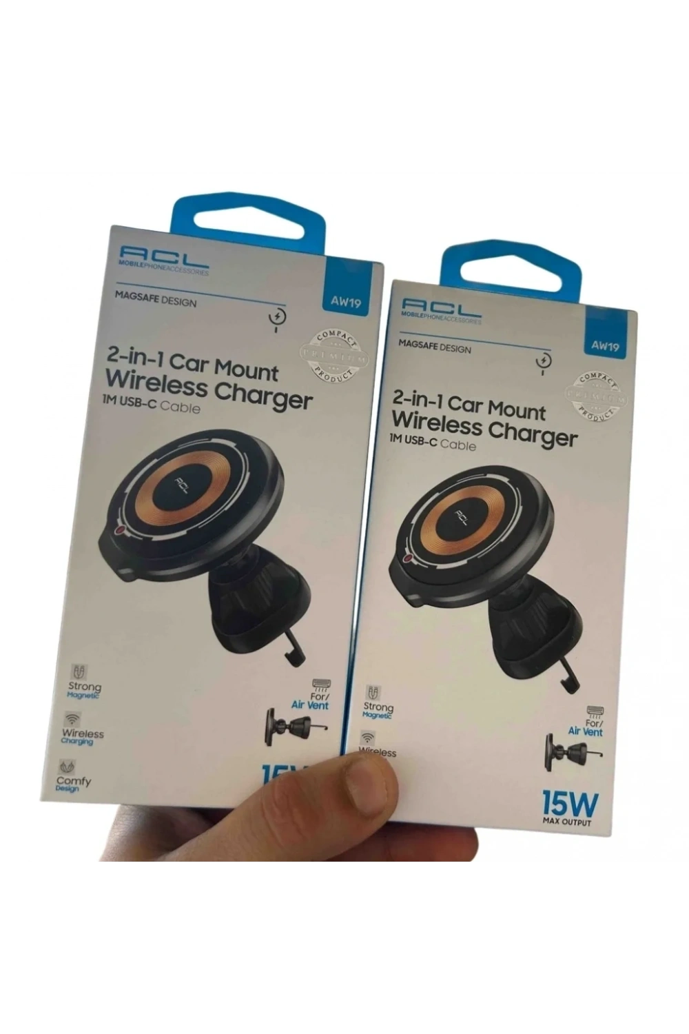 ACL 15W Magsefe Wireless Şarj Destekli Araç İçi Telefon Tutucu AW19
