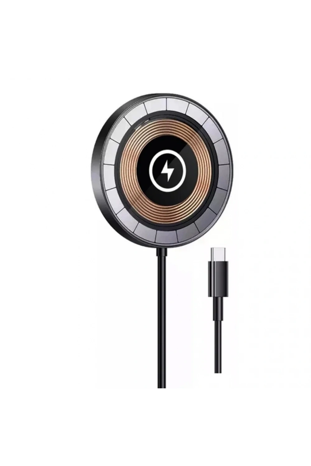 ACL 15W Type-C Magsafe Manyetik Şeffaf Görünümlü Kablosuz Şarj Cihazı AW16