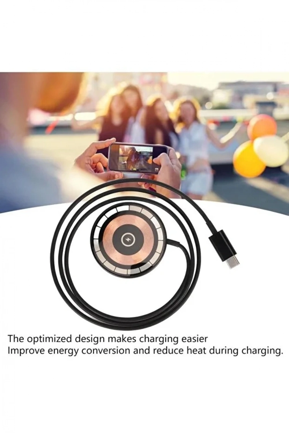 ACL 15W Type-C Magsafe Manyetik Şeffaf Görünümlü Kablosuz Şarj Cihazı AW16