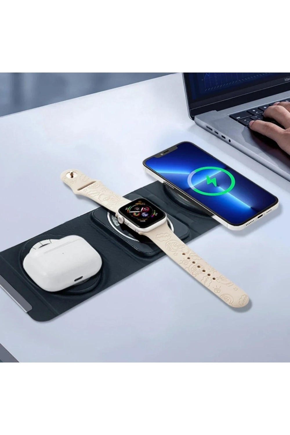 ACL 3in1 15W Katlanabilir Kablosuz Wireless Şarj Standı AW14