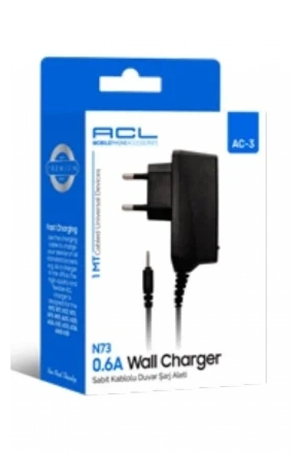 ACL AC-3 N73 0.6A 1mt Sabit Kablolu Şarj Aleti