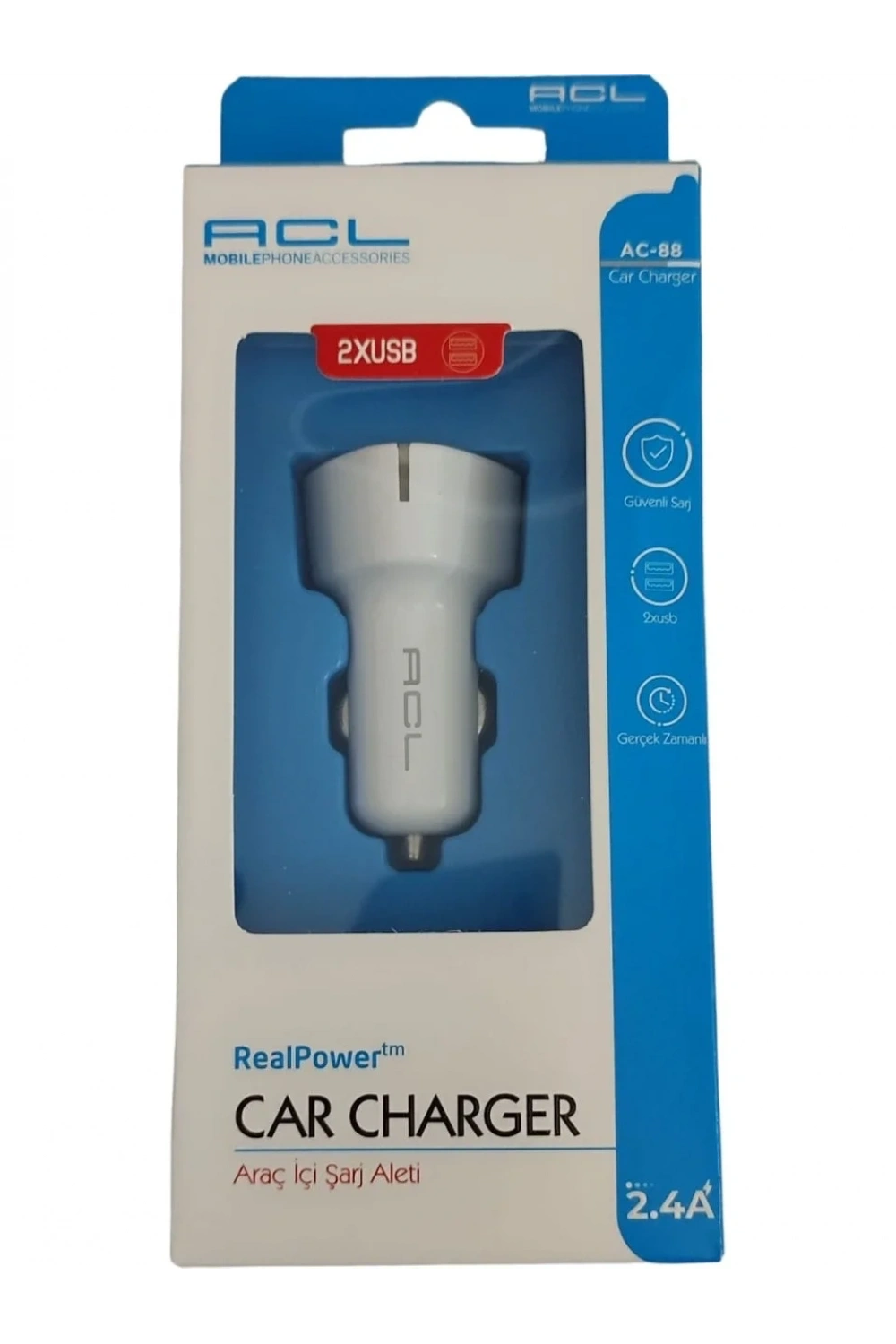 ACL AC-88 2.4A 2xUSB Araç İçi Şarj Cihazı