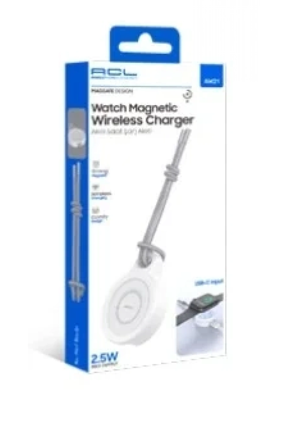 ACL AW21 USB-C Girişli 2,5W Wireless Akıllı Saat Şarj Aleti