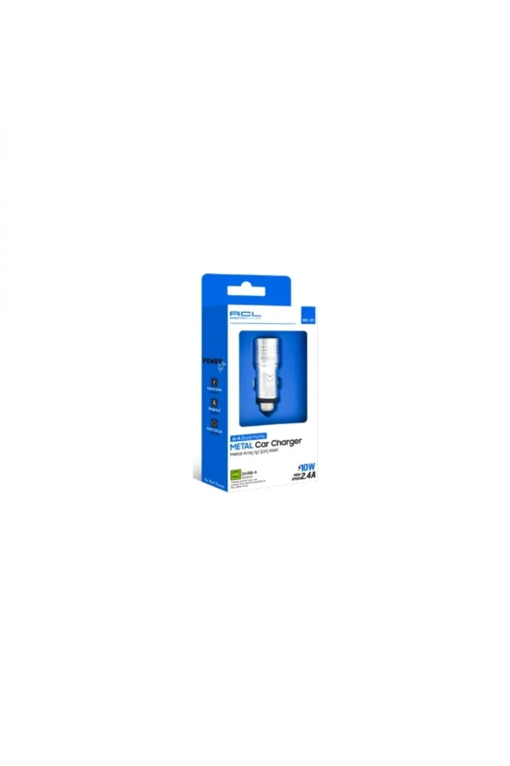 ACL MC-01 2.4A 10 Watt 2xUSB Full Metal Araç İçi Şarj Başlığı