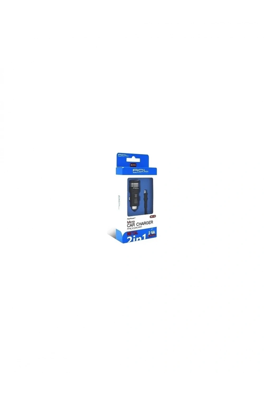 ACL MC-02 2.4A 2xUSB Full Metal 1mt Mikro Kablolu Araç İçi Şarj